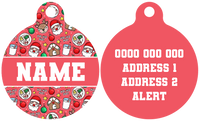 Pet ID Tag | Santa's Cookies (Red)