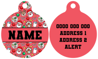 Pet ID Tag | Santa's Cookies (Red)