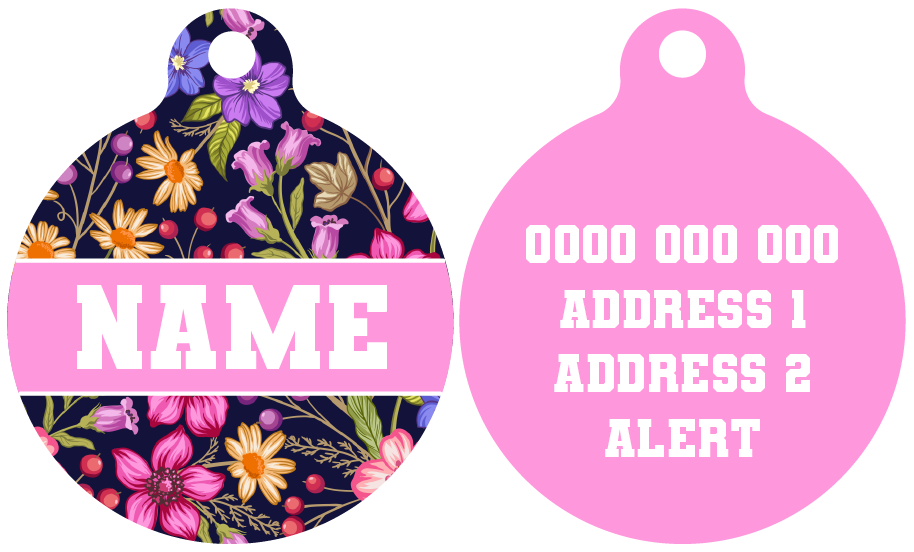 Pet ID Tag | Petal Paradise (Pink)