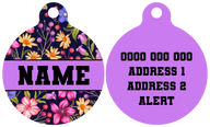 Pet ID Tag | Petal Paradise (Purple)