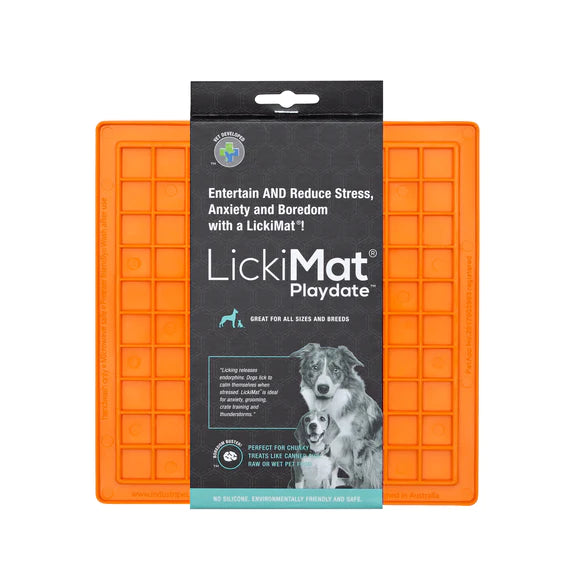 LICKIMAT: Playdate Original Slow Feeder - Orange