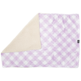 Plush Dog Pet Blanket Berry Purple Gingham