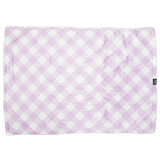 Plush Dog Pet Blanket Berry Purple Gingham