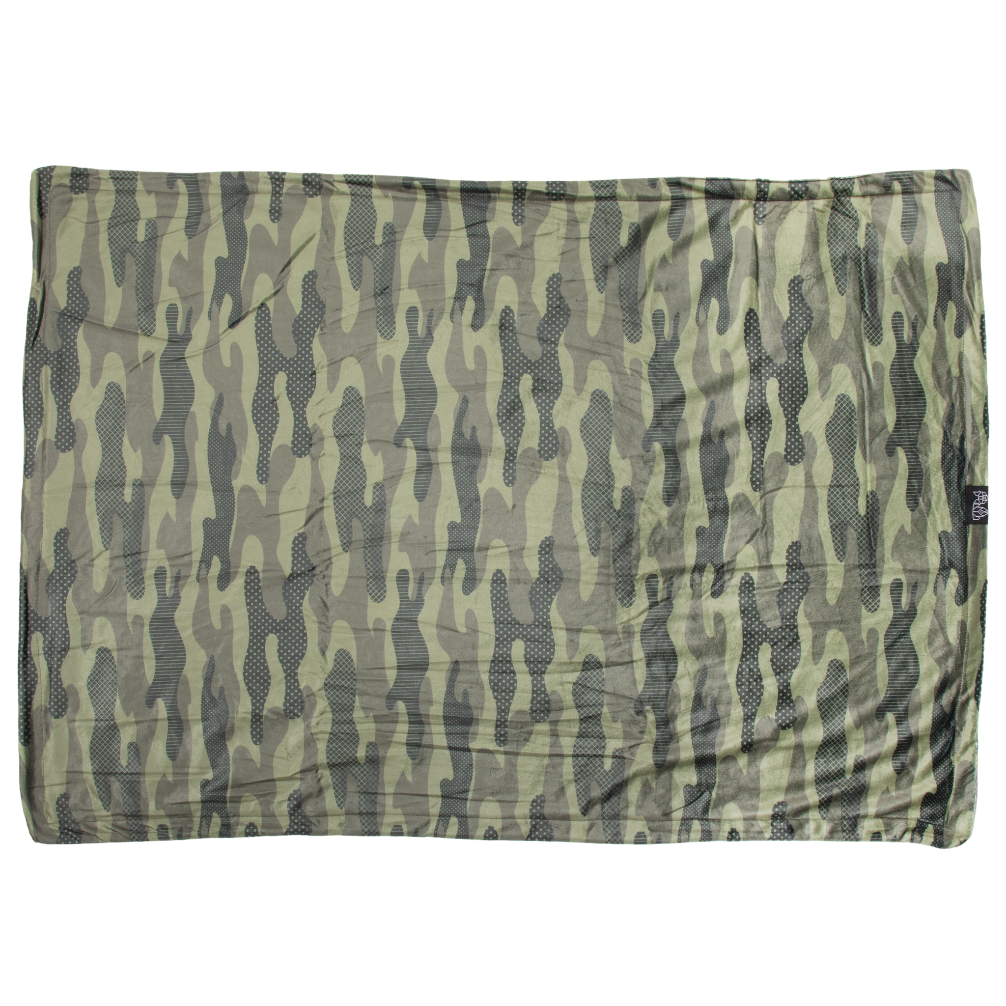 Plush Dog Pet Blanket Camouflaged Camo Army Green