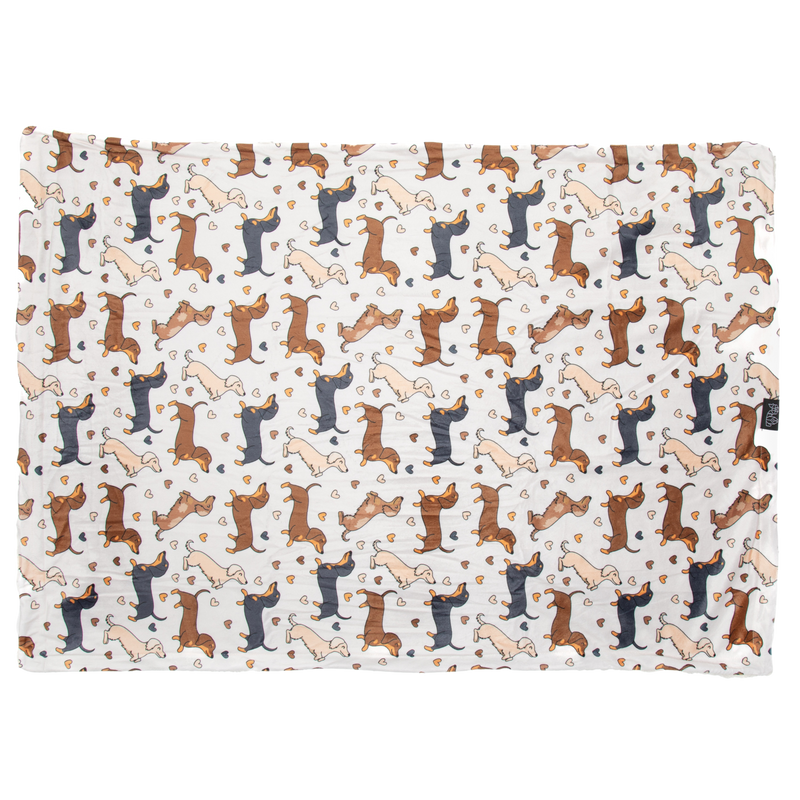 Plush Dog Pet Blanket Dashie Lovers Dachshunds