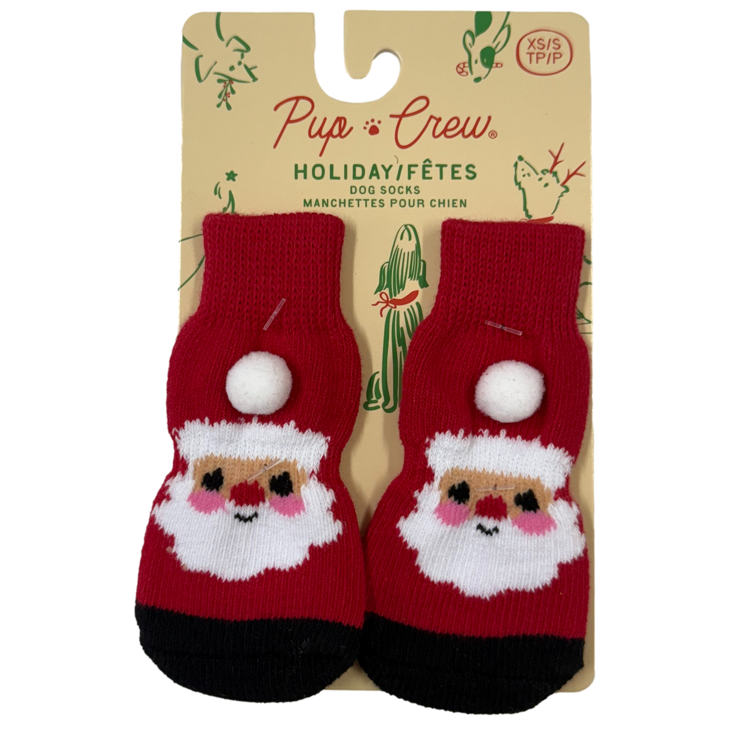 Pup Crew: Holiday Dog Socks XS/S - Santa