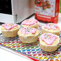 DOG TREATS | Wagalot Dog: Cake Mix STRAWBERRY PUPCAKES Kit - Makes 6 Pupcakes