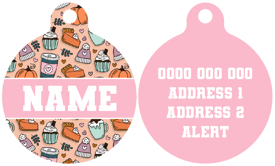 Pet ID Tag | Pupkin Spice (Pink)