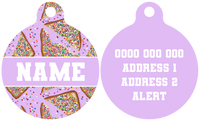 Pet ID Tag | Purple Fairy Bread