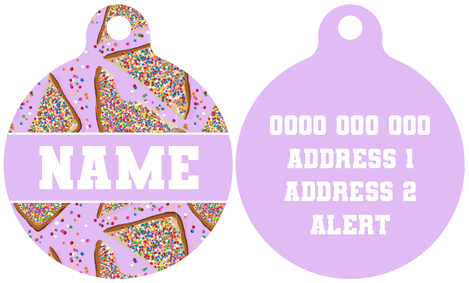 Pet ID Tag | Purple Fairy Bread