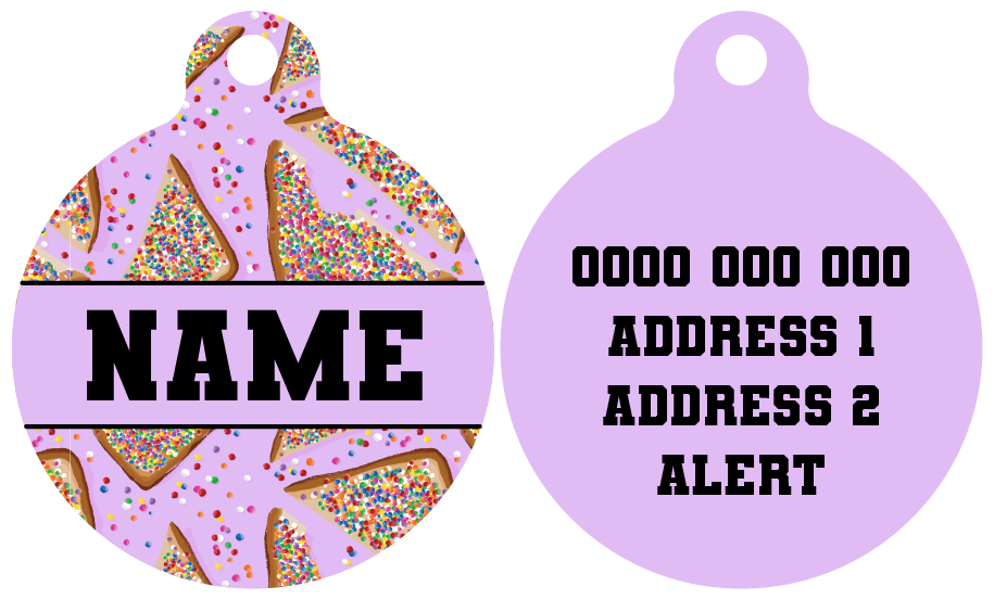 Pet ID Tag | Purple Fairy Bread