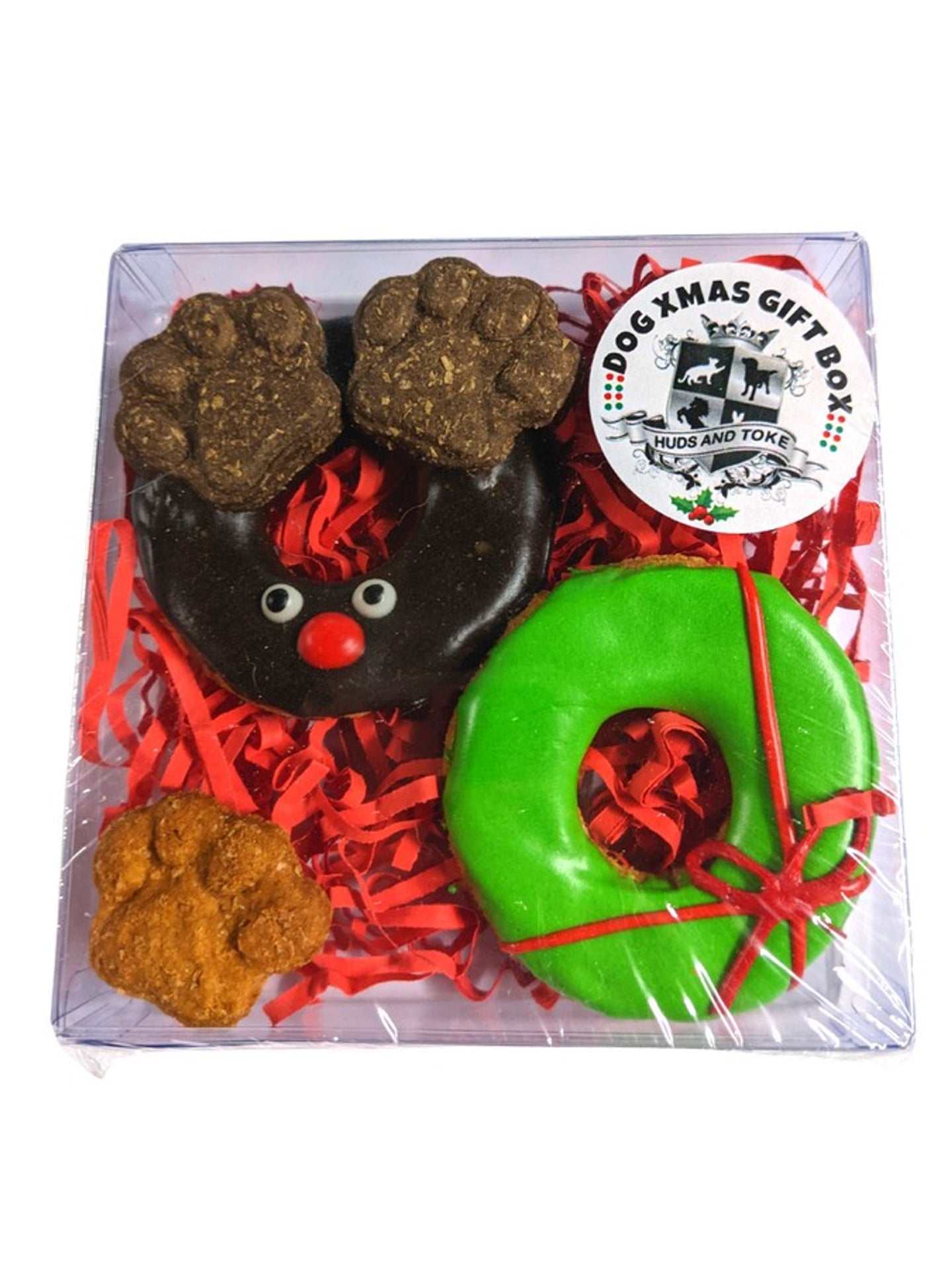 DOG TREATS | Huds and Toke: Mixed Cookie Box | Reindeer | 4 Pces