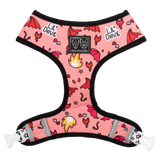 Reversible Dog Harness Lil Angel vs Lil Devil Red Blue