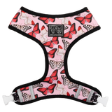 Reversible Dog Harness Pretty Lil Butterfly Wings Pink Red