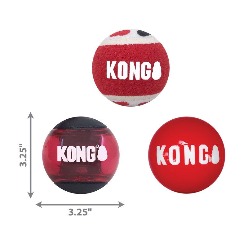 KONG: Signature Balls 3 Pack Assorted Large {FINAL SALE}