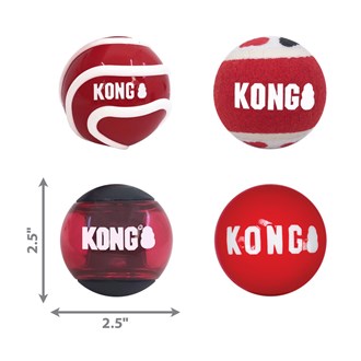 KONG: Signature Balls 4 Pack Assorted Medium {FINAL SALE}