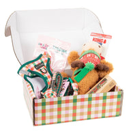 CHRISTMAS EXTRAVAGANZA BOX: "Candy Lane Plaid" Step-In Harness & Collar