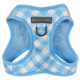 STEP-IN DOG HARNESS: Blueberry Gingham
