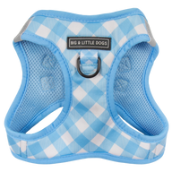 STEP-IN DOG HARNESS: Blueberry Gingham