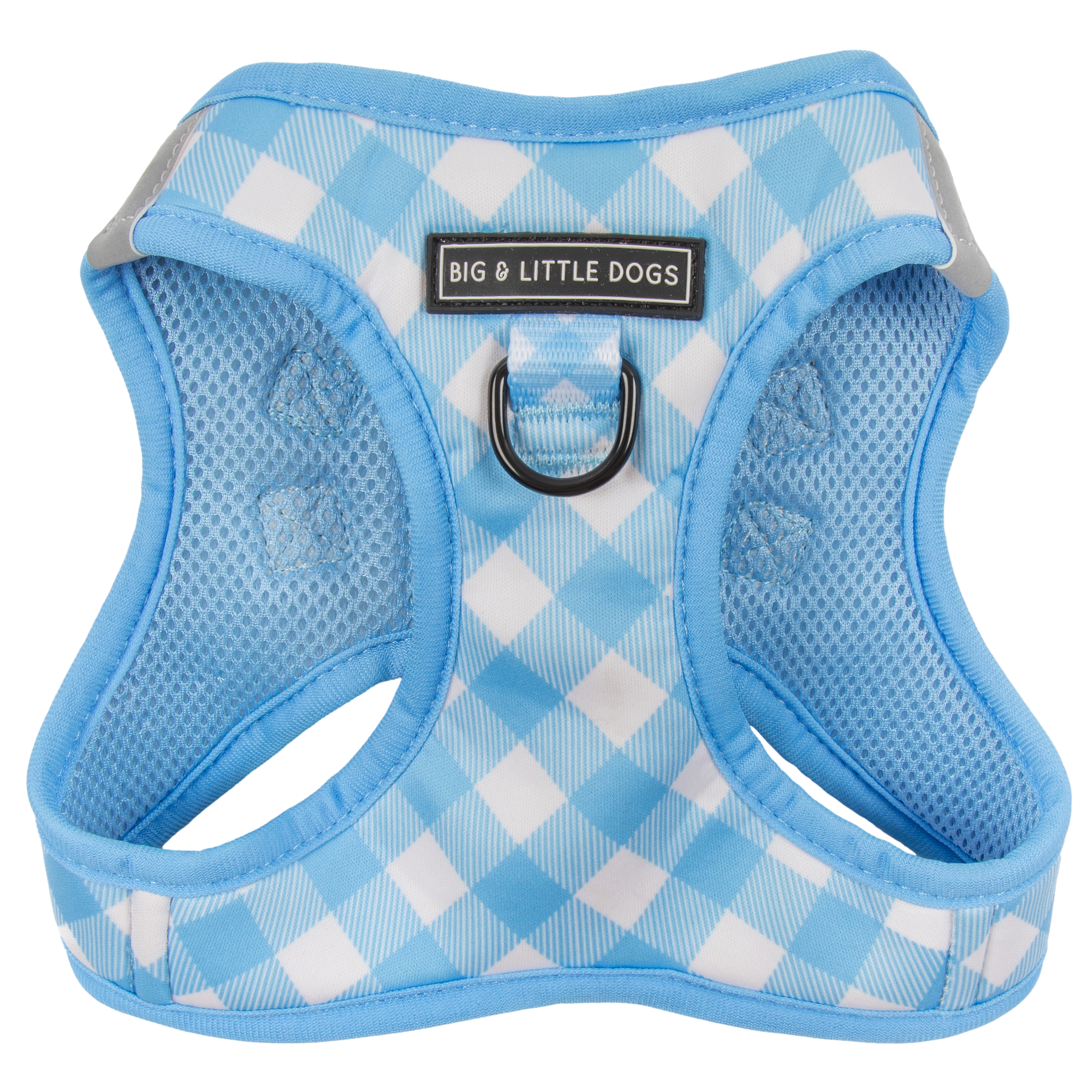 STEP-IN DOG HARNESS: Blueberry Gingham