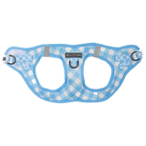 STEP-IN DOG HARNESS: Blueberry Gingham