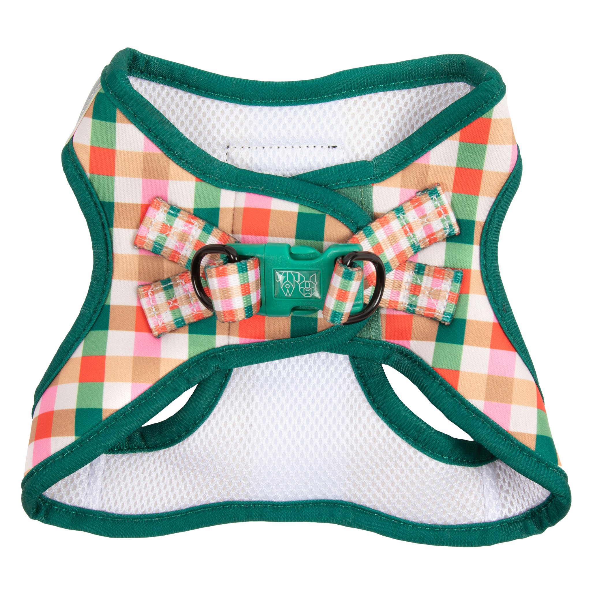 STEP-IN DOG HARNESS: Candy Lane Plaid