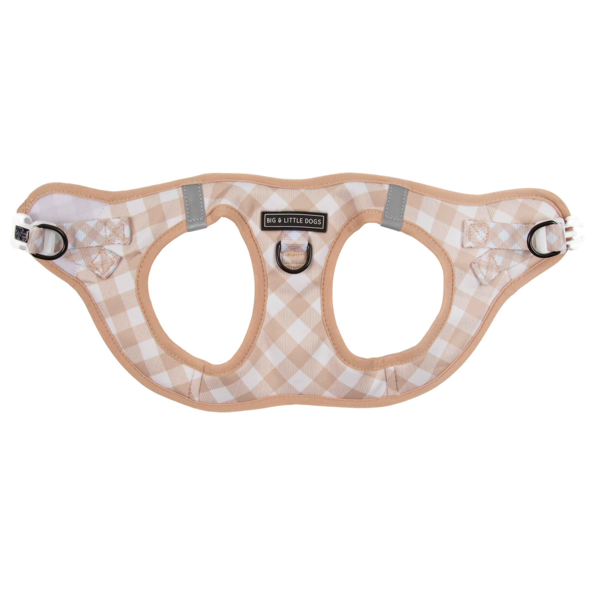 STEP-IN DOG HARNESS: Latte Gingham