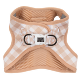 STEP-IN DOG HARNESS: Latte Gingham
