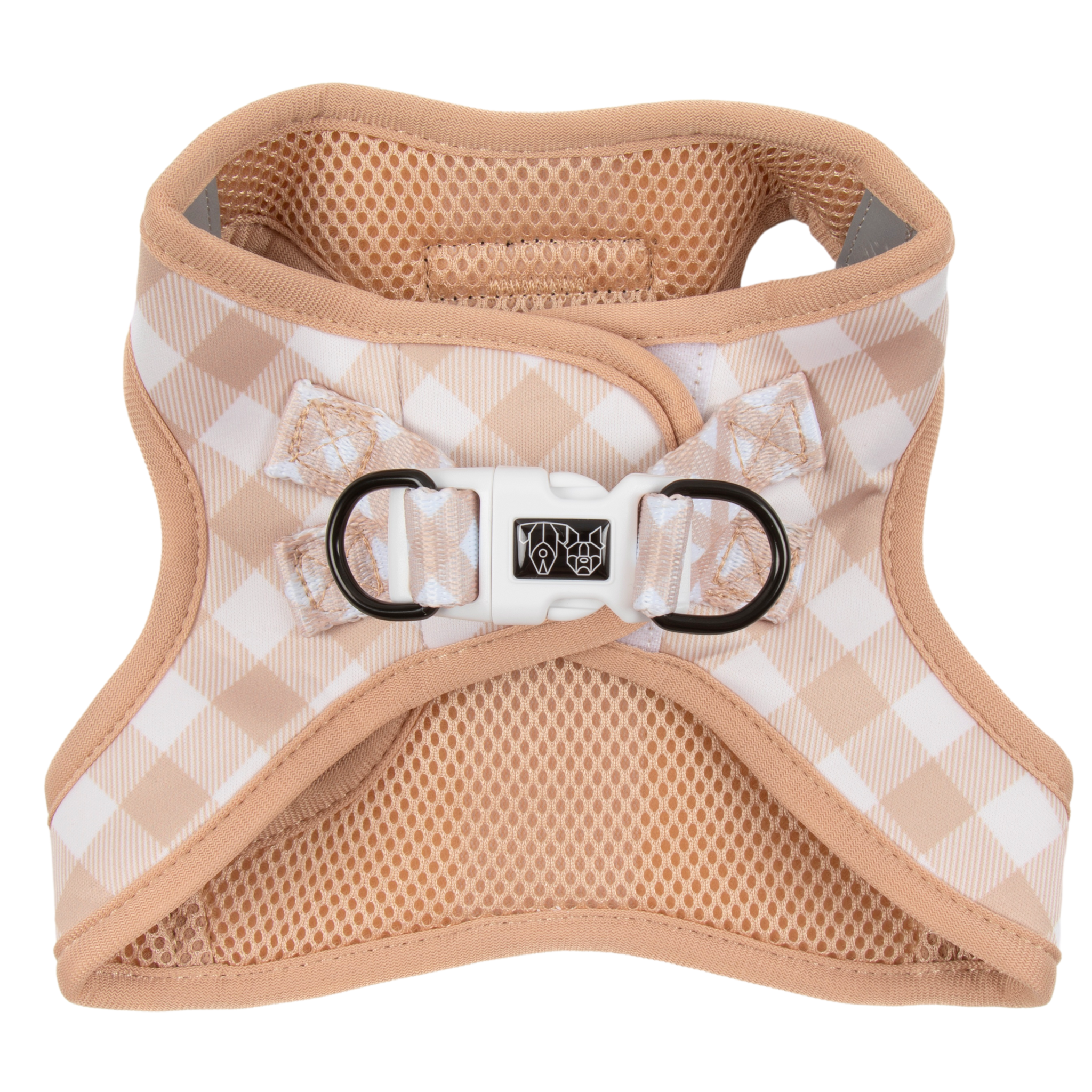 STEP-IN DOG HARNESS: Latte Gingham