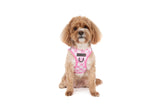STEP-IN DOG HARNESS: Pink Milk Gingham