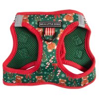 STEP-IN DOG HARNESS: A Beary Merry Christmas