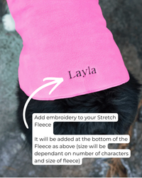 DOG STRETCH FLEECE | Goldpaw: Rose Buffalo Check