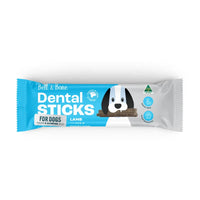 DOG TREATS: Bell & Bone Adult Dog Dental Stick Medium - Lamb, Mint & Honey