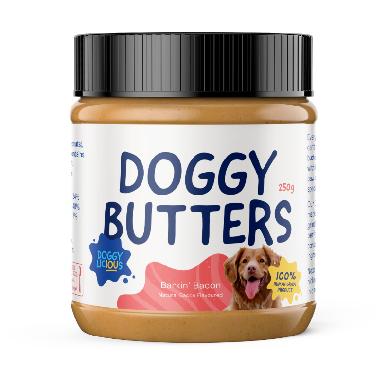 DOG TREATS | Doggylicious: Doggy Barkin Bacon Peanut Butter 250g