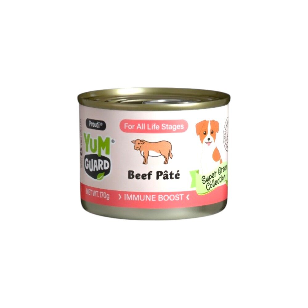 DOG FOOD | Proudi: Yumguard All Life Stages Immune Boost Wet Dog Food - Beef Pate 170g