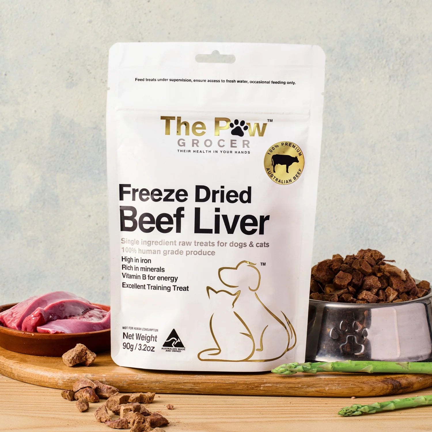 DOG TREATS | The Paw Grocer: Freeze Dried Beef Liver 90g