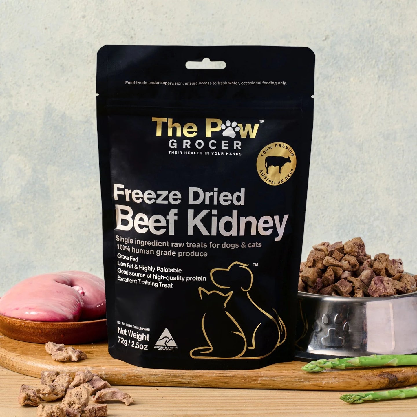 DOG TREATS | The Paw Grocer: Freeze Dried Beef Kidney 72g