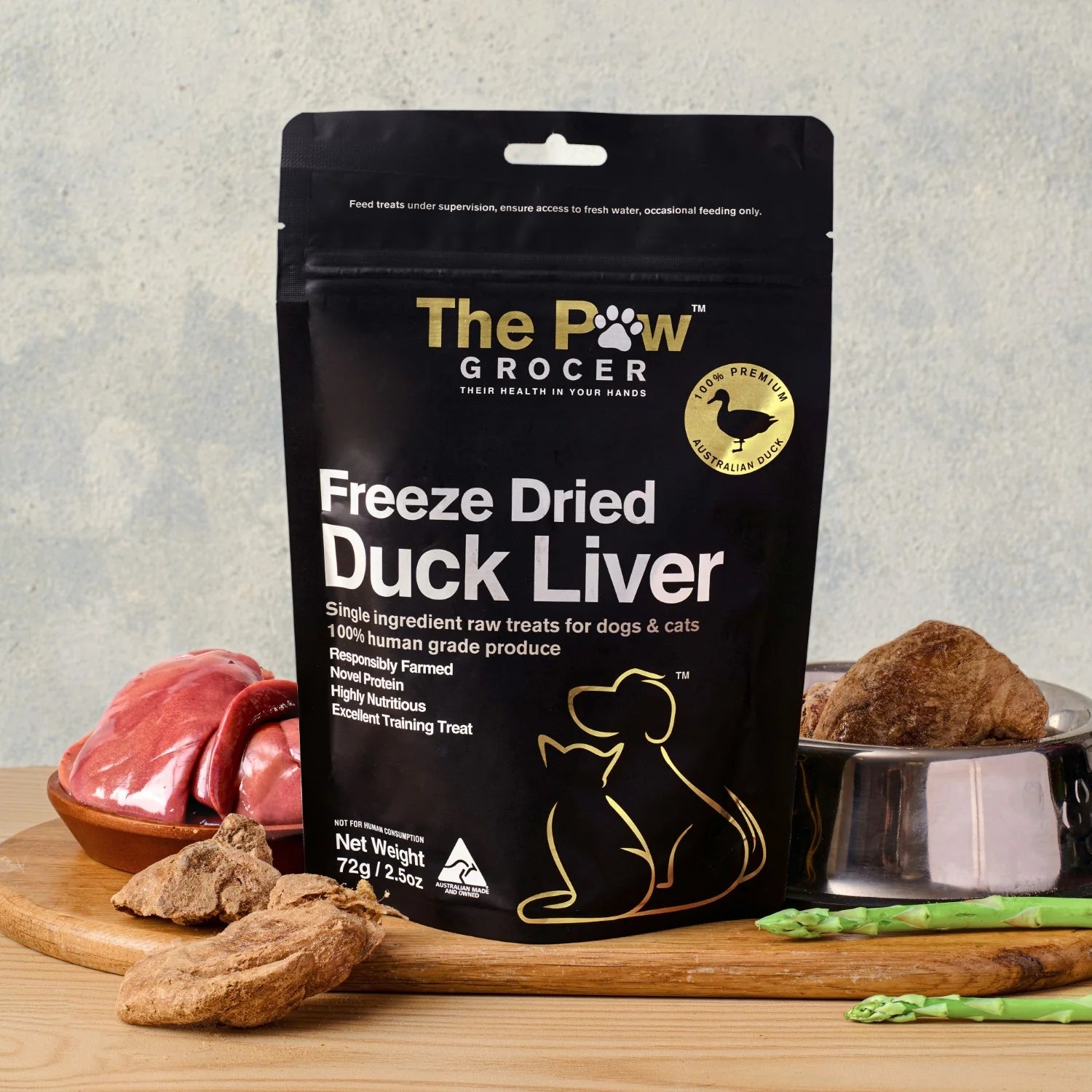 DOG TREATS | The Paw Grocer: Freeze Dried Duck Liver 72g