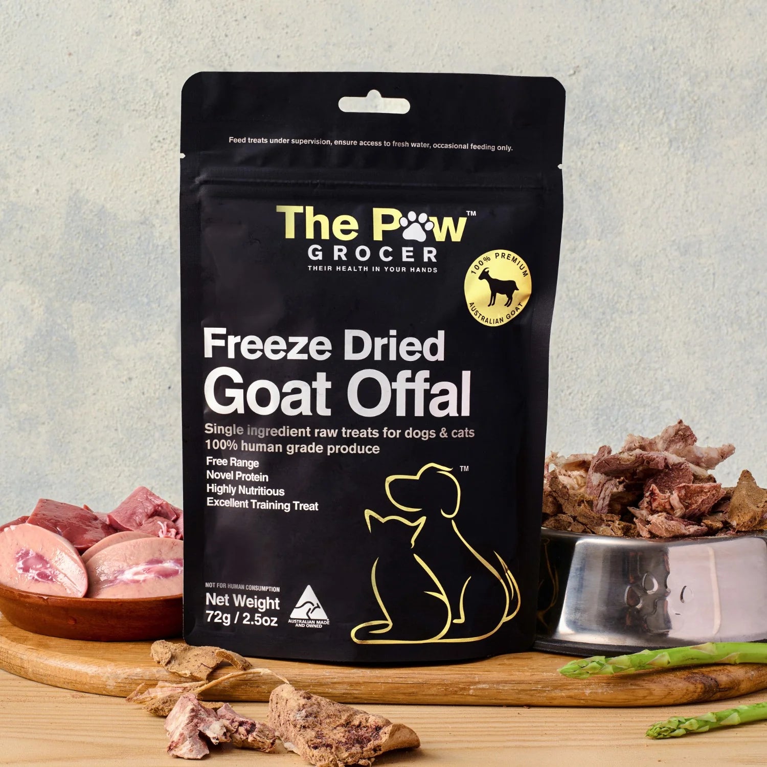 DOG TREATS | The Paw Grocer: Freeze Dried Goat 72g