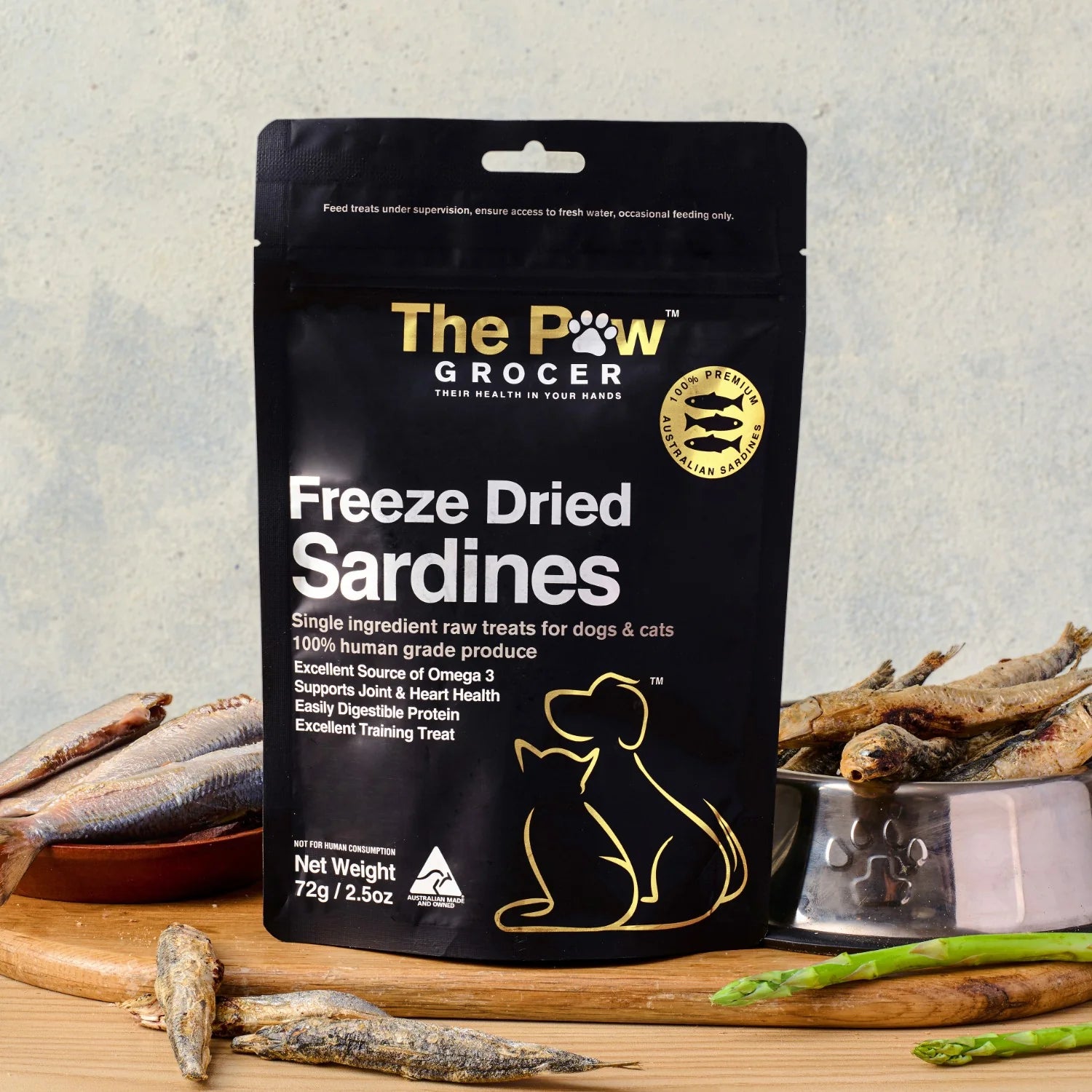 DOG TREATS | The Paw Grocer: Freeze Dried Sardines 72g