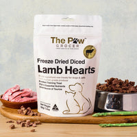 DOG TREATS | The Paw Grocer: Freeze Dried Lamb Hearts 90g