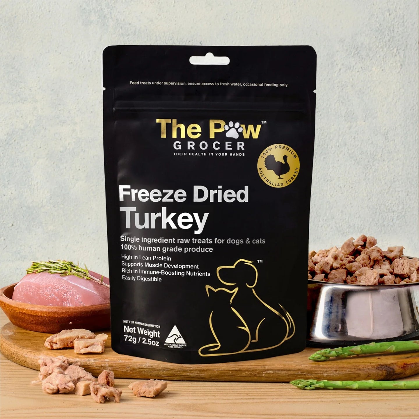 DOG TREATS | The Paw Grocer: Freeze Dried Turkey 72g