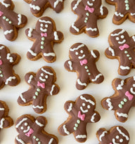 DOG TREATS | The Organic Dog Co: Carob Iced Gingerbread Man (1 Pce)