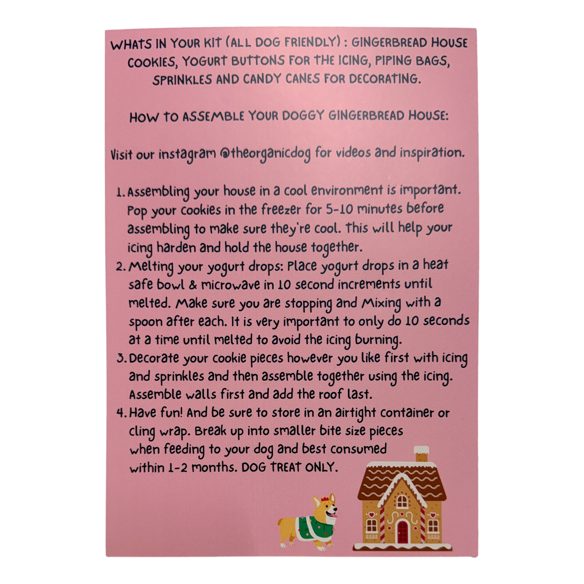 DOG TREATS | The Organic Dog Co: DIY Gingerbread House Kit