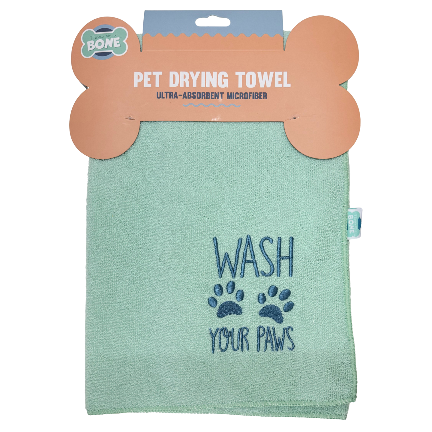 Throw Me A Bone: Pet Microfibre Drying Towel 112x70cm