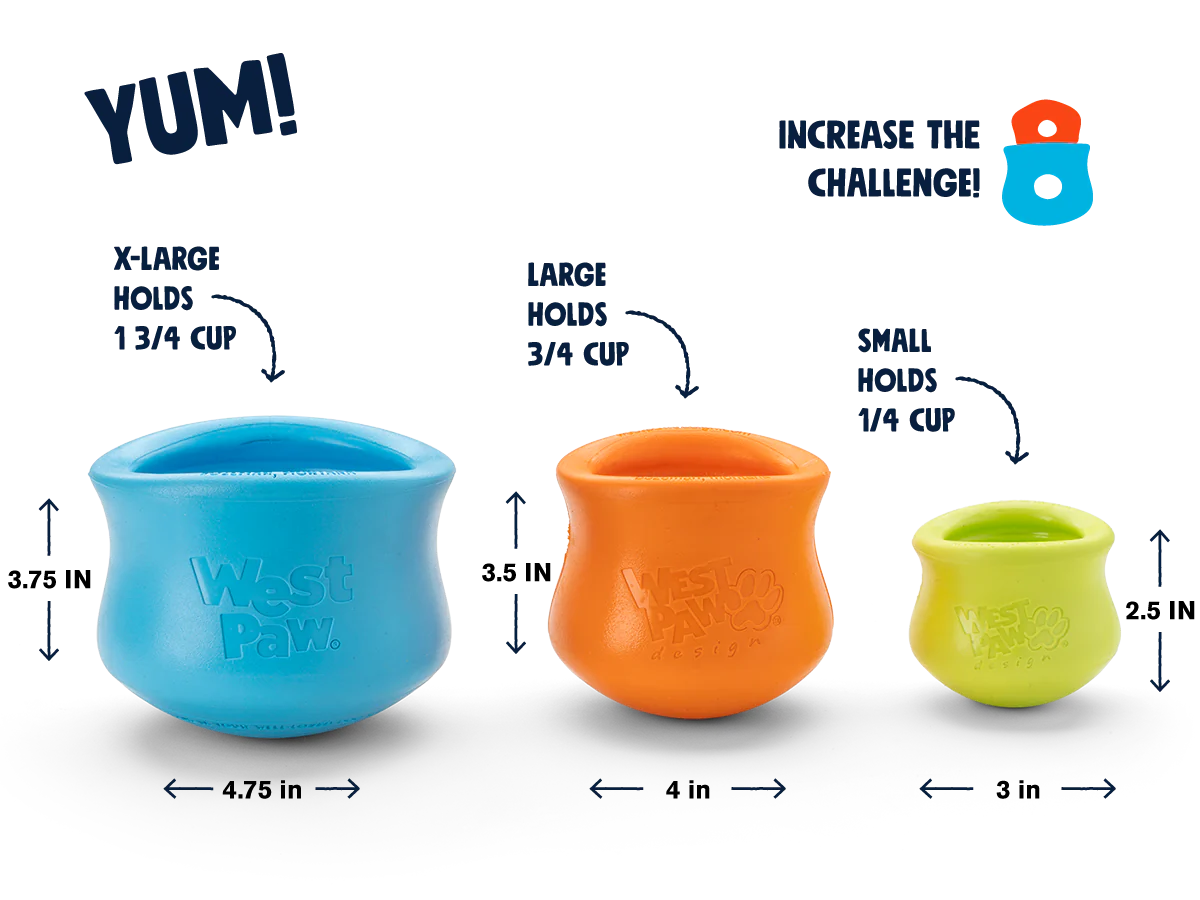 West Paw: Toppl Puzzle Toy | Small | Periwinkle