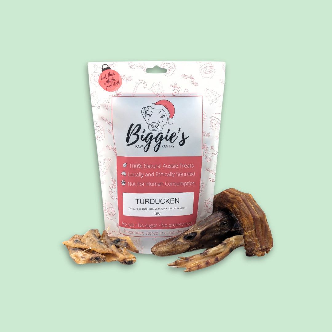 DOG TREATS: Biggies Raw Pantry | Turducken - Chew Pack (NEW)