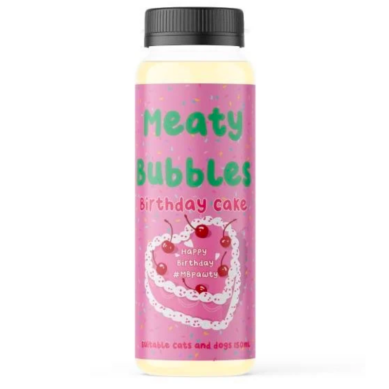 Meaty Bubbles: Birthday Cake Bubbles (150ml) (NEW)