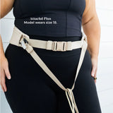 ATTACHD | The Attachdᵀᴹ Hands-Free Dog Belt | Standard BEIGE (70-120cm)