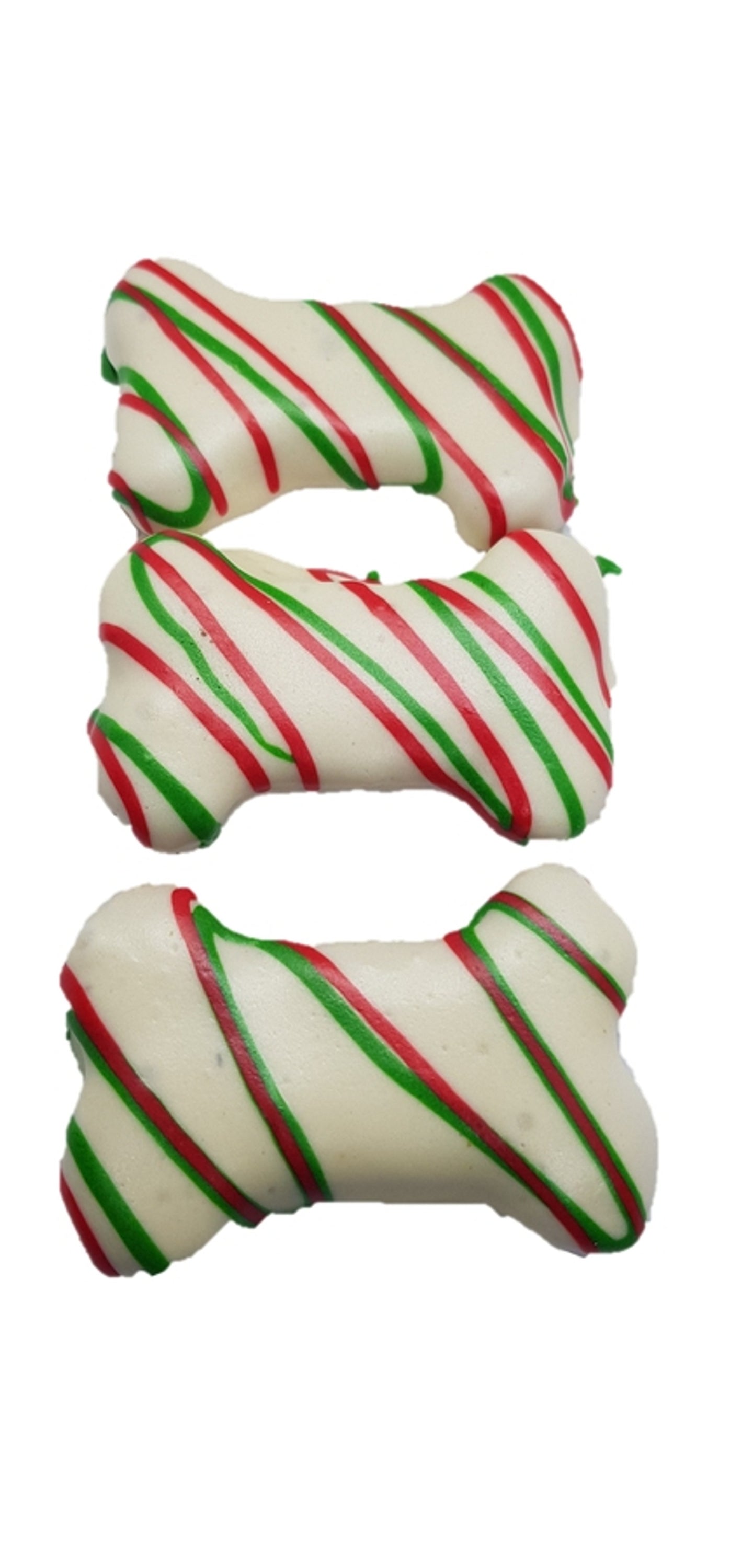 DOG TREATS Huds and Toke Christmas Doggy Bones | Small | 3 Pces (Yoghurt Frosted)